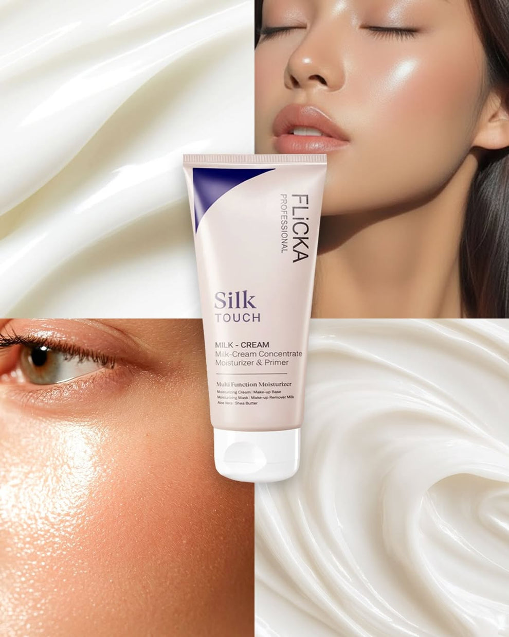 Flicka Silk Touch - 3 in 1 Moisturizer,Primer & Sunscreen for Face - O